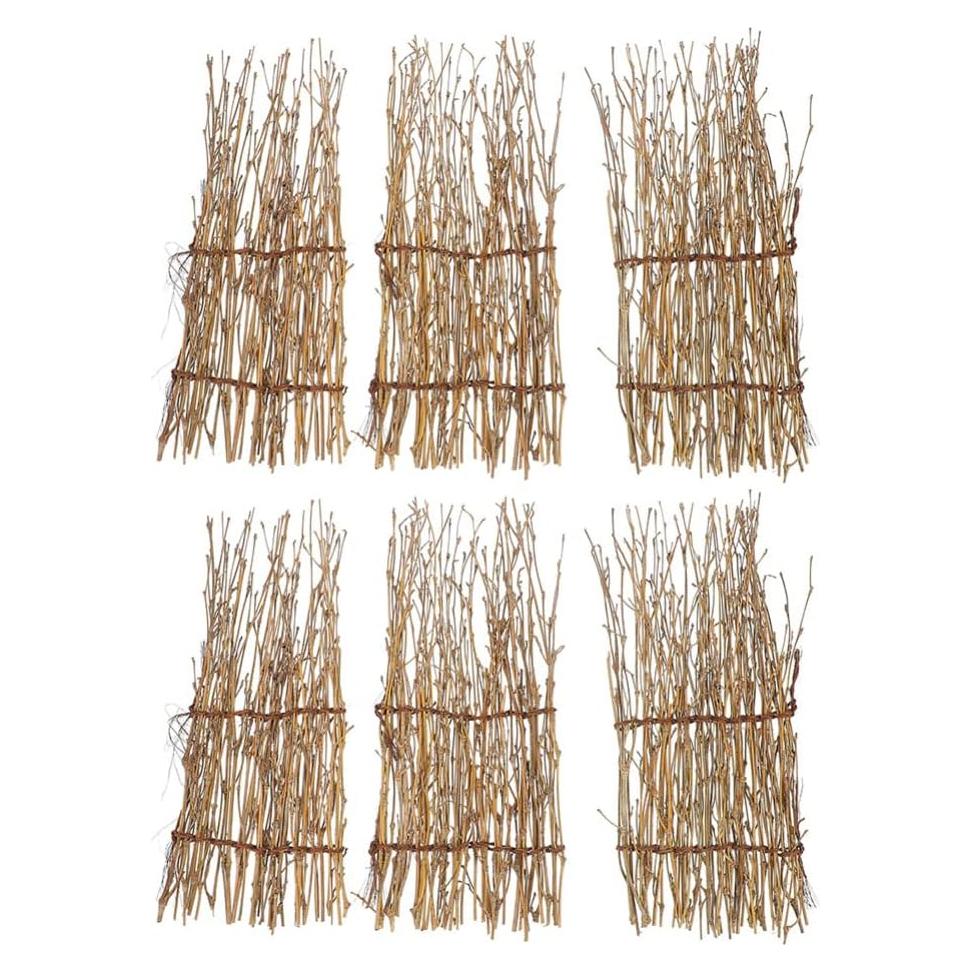 Kisangel 6 Piezas Plato Decorativo de Sushi de Bambú 28x12 cm