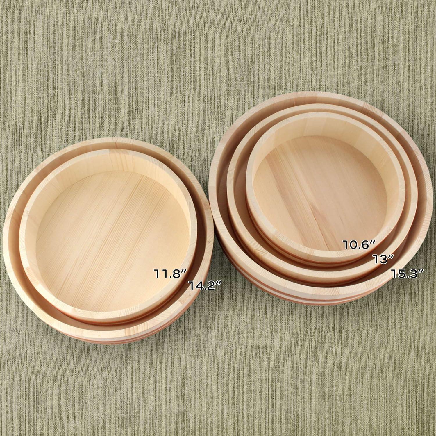 Kit de Sushi BambooMN con Hangiri Oke 10.6" y 19 Piezas