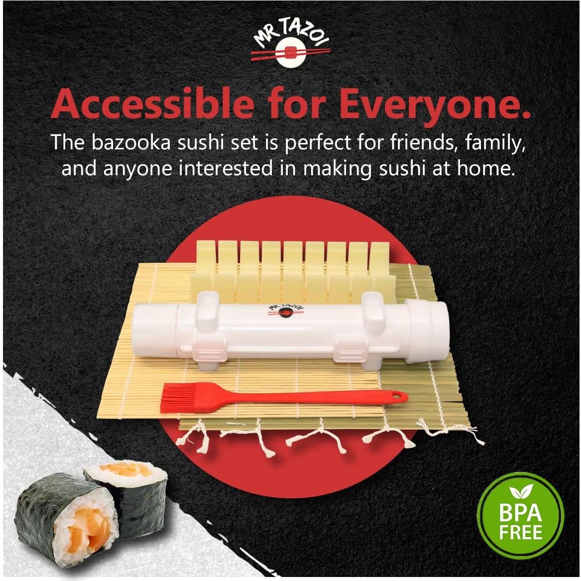 Kit de Sushi Bazooka Mr. Tazoi - 1 Rodillo y Guía de Corte