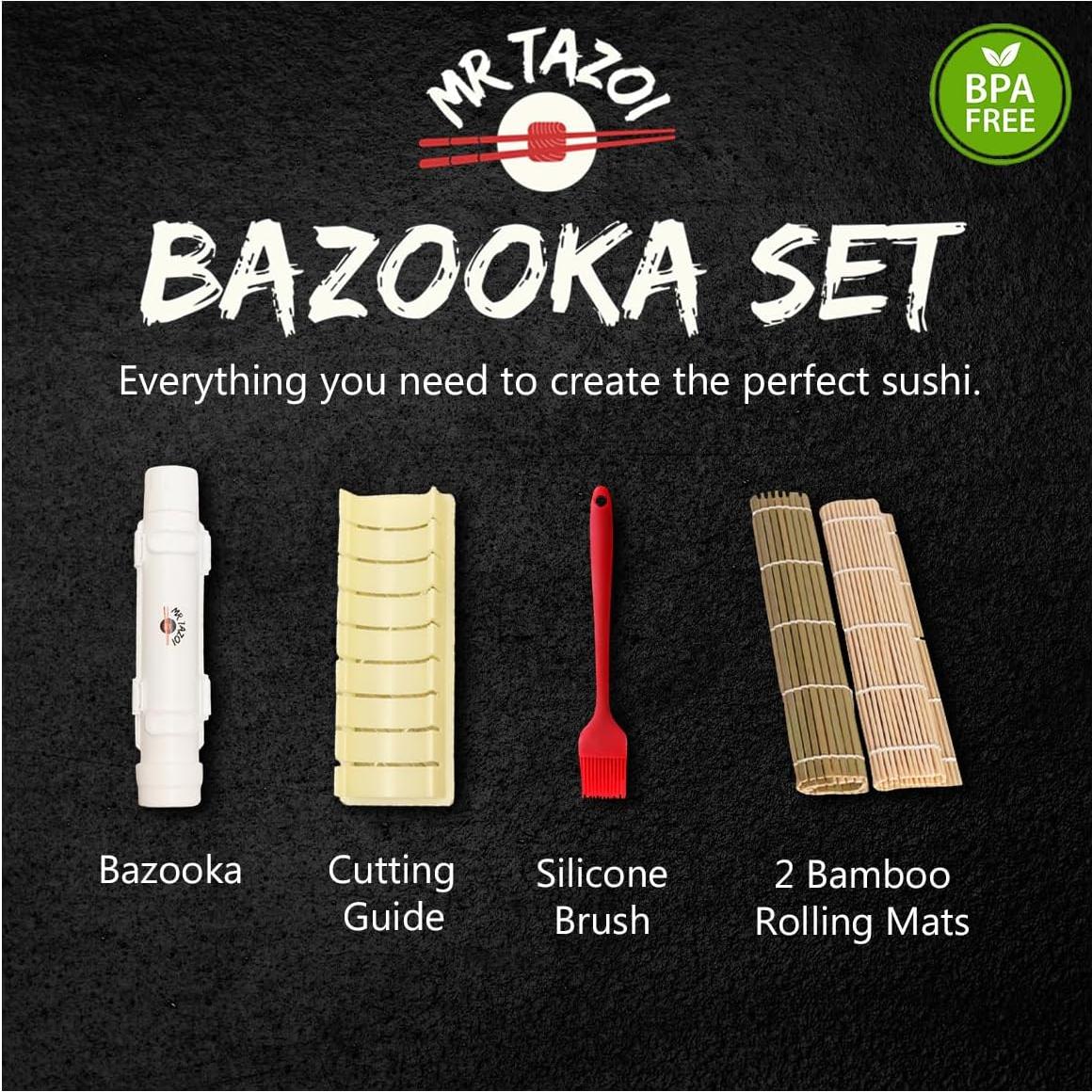 Kit de Sushi Bazooka Mr. Tazoi - 1 Rodillo y Guía de Corte