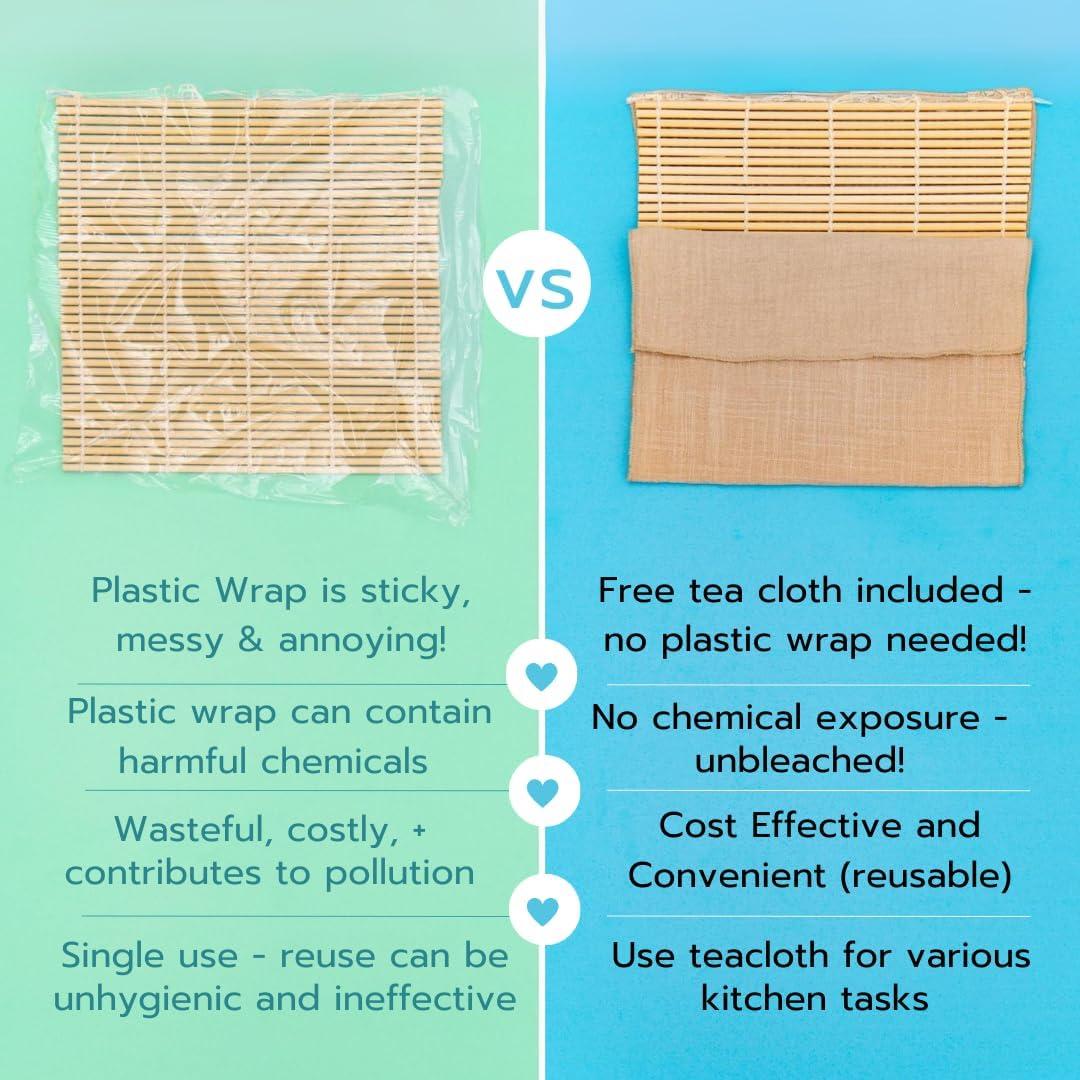 Kit de Sushi HEKAMOVE Premium Ecológico 13 Piezas Madera