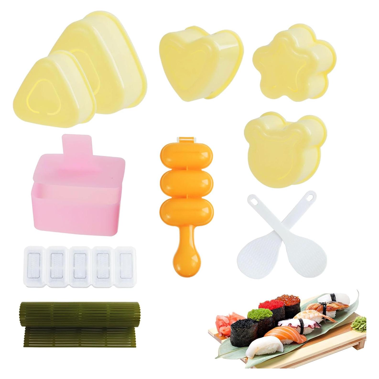 Set de Moldes para Sushi JINGIHE 11 Piezas Antiadherente