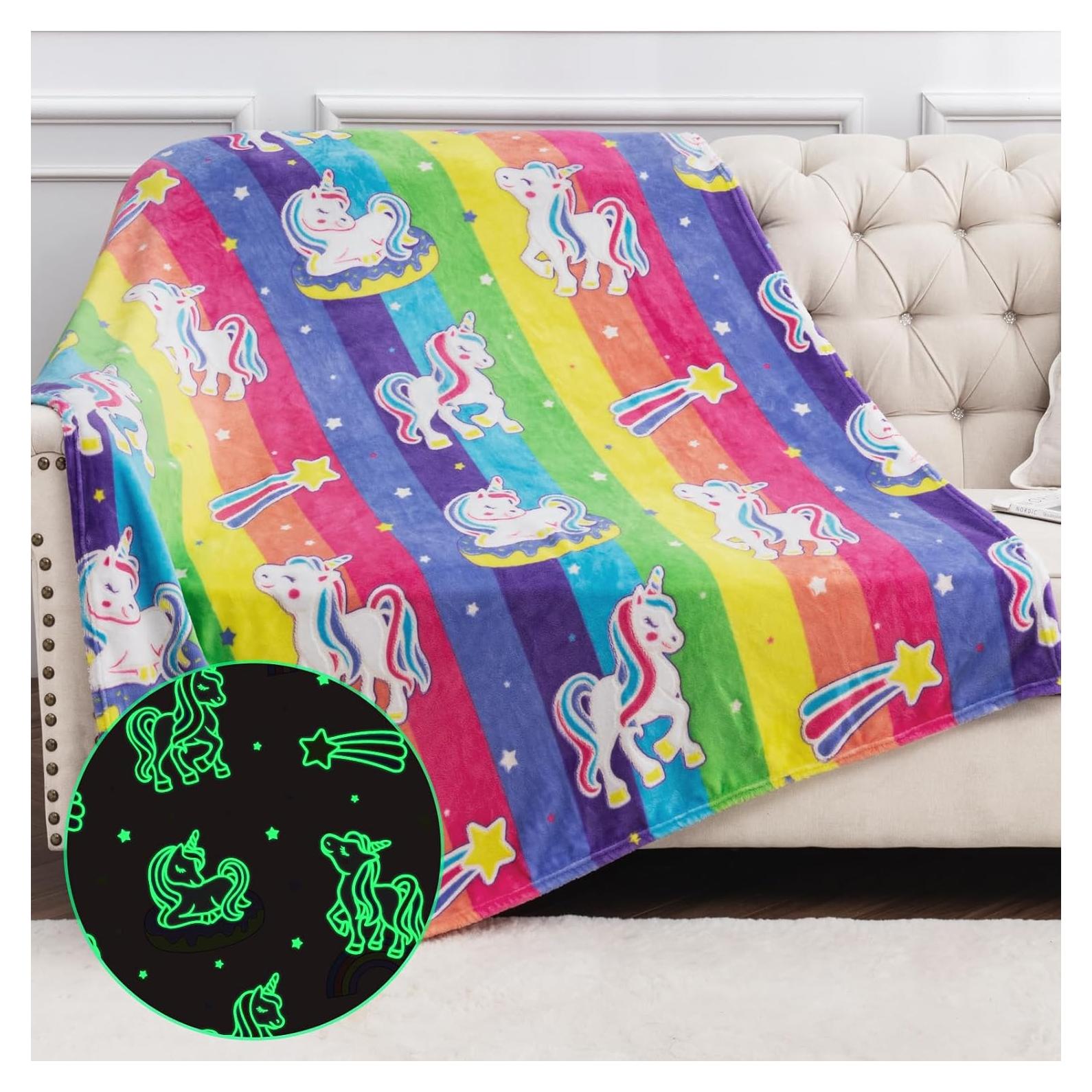 Manta de Unicornio Brillante Levens 127x152 cm Suave