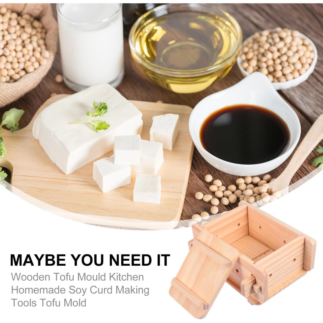 Prensa de Tofu DOITOOL de Madera 22x19x10cm Herramienta Manual