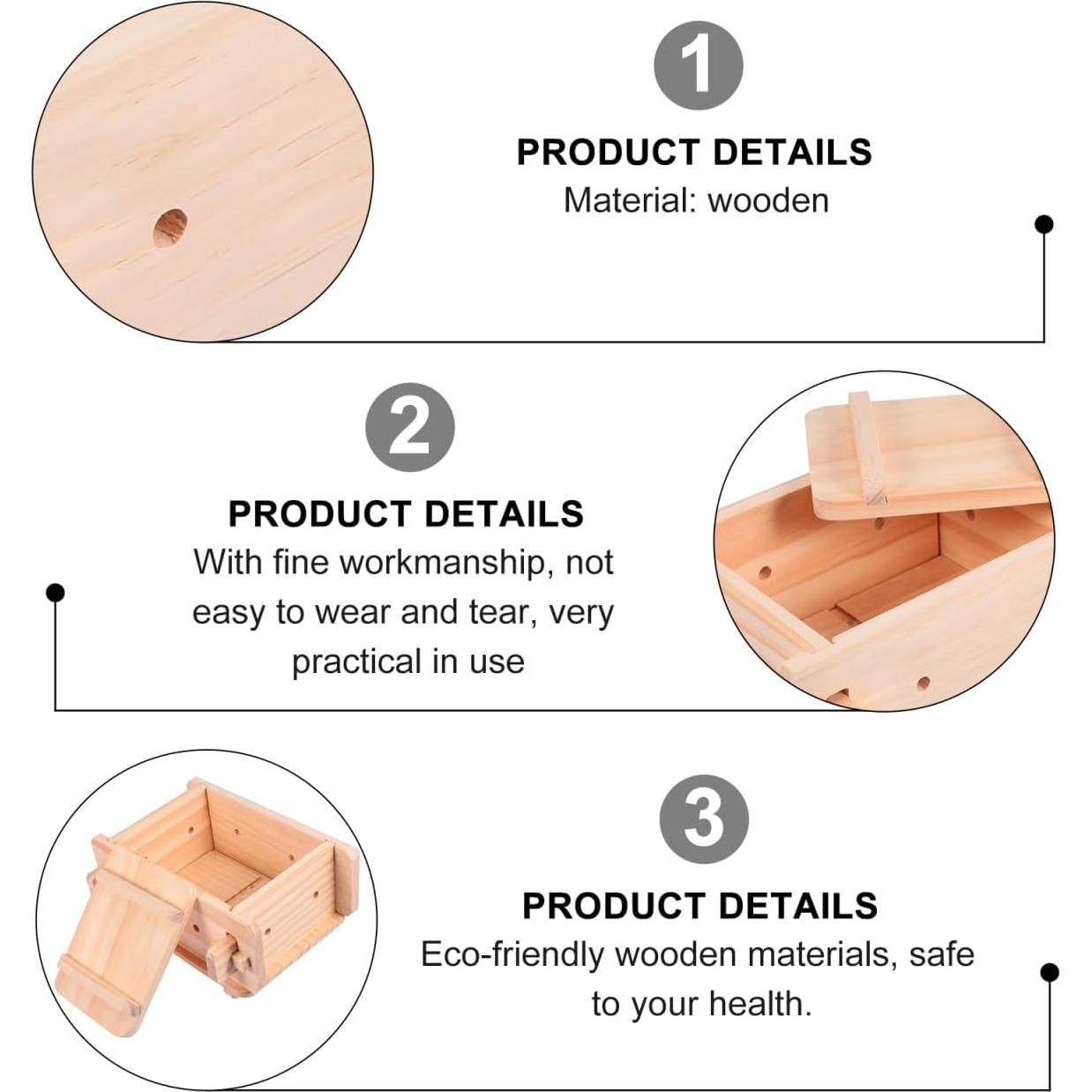 Prensa de Tofu DOITOOL de Madera 22x19x10cm Herramienta Manual