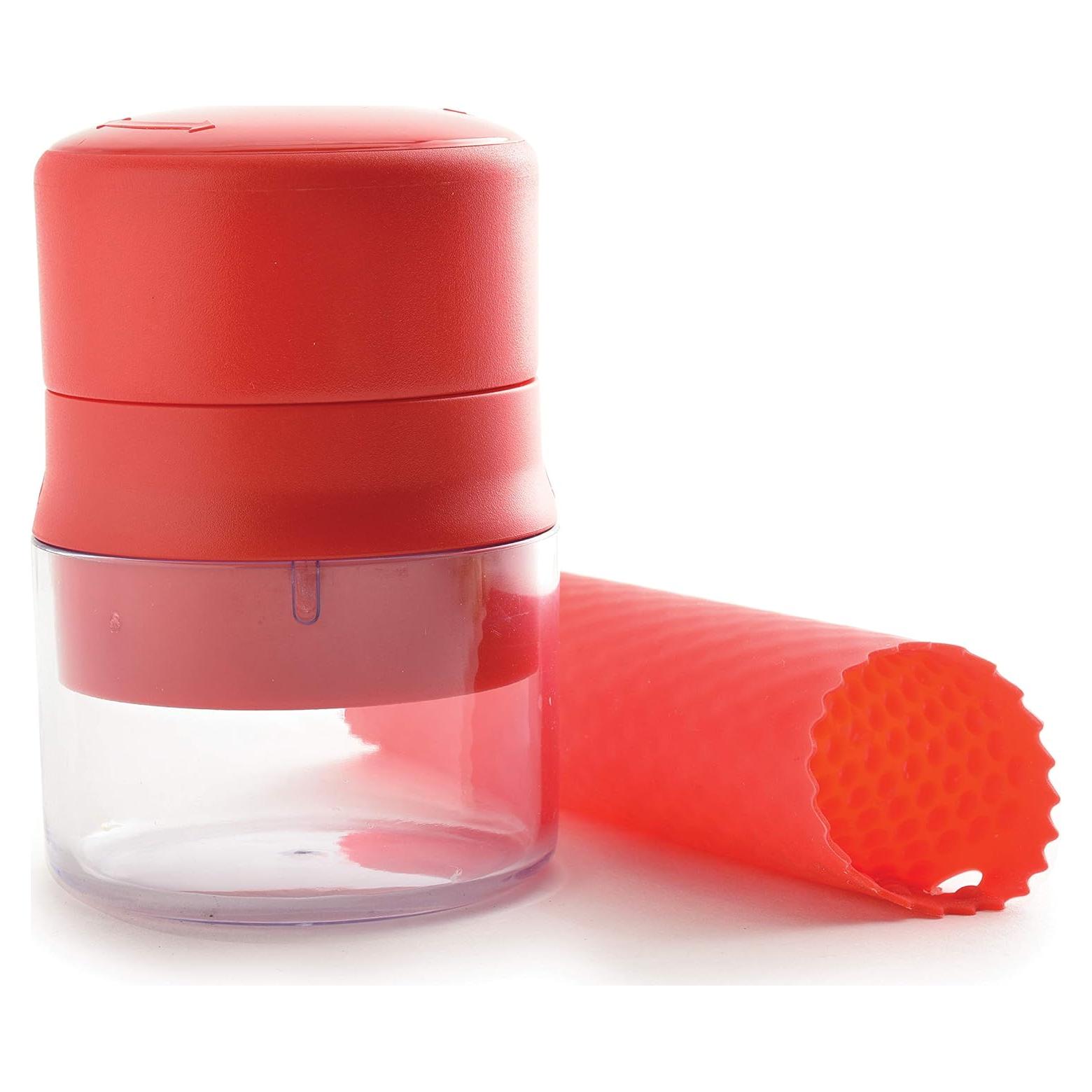 Norpro Twister y Pelador de Ajo Rojo 1151 - Utensilio de Cocina