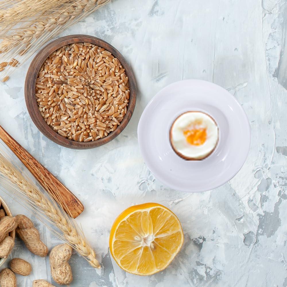 Set de 4 Tazas de Huevo de Cerámica Gimleeton - Blancas Apilables