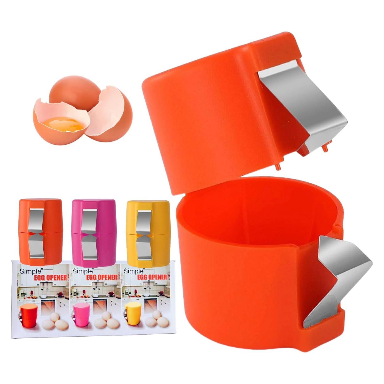 Abridor de Cáscara de Huevo HKFALDRR - 3 Piezas, Portátil y Ligero