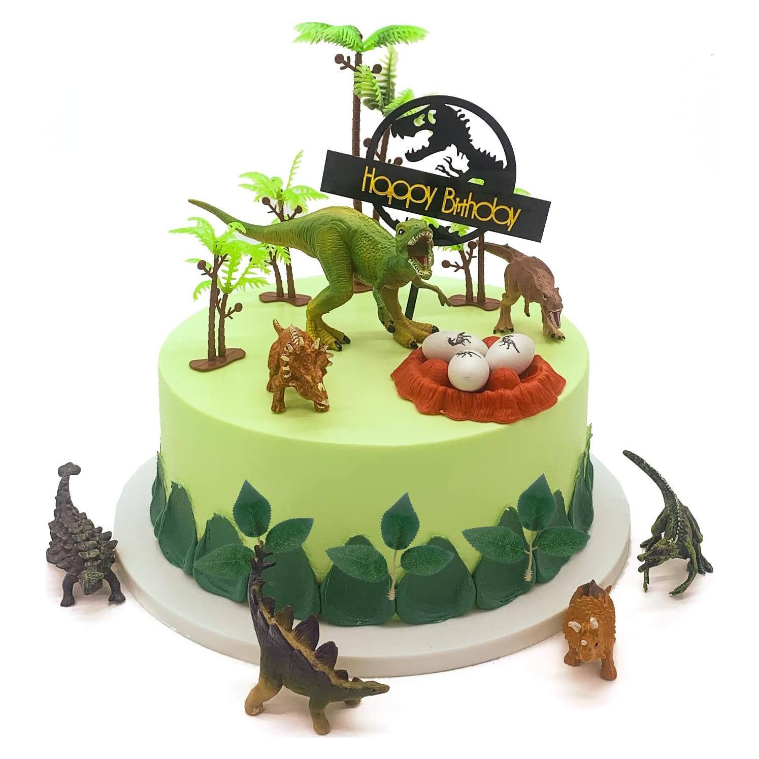 Adorno de Pastel Dinosaurio Tarocynn 22 Piezas PVC