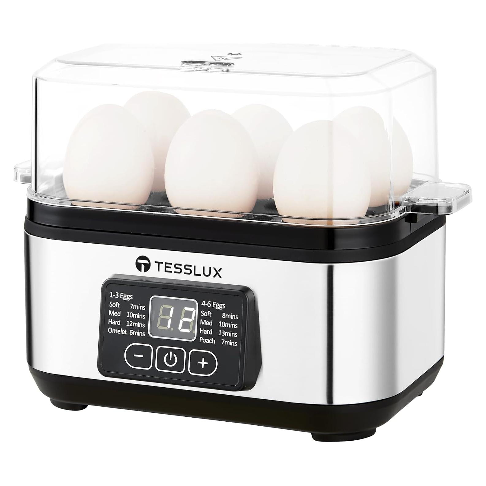 Cocedor de Huevos Eléctrico Tesslux TXEC-2409, 6 Huevos