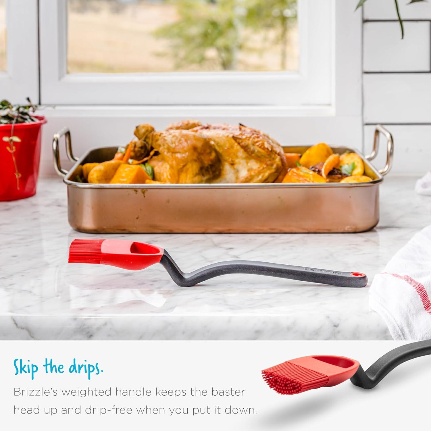 Cepillo de Silicona Dreamfarm Brizzle 3 en 1 con Reservorio - Negro