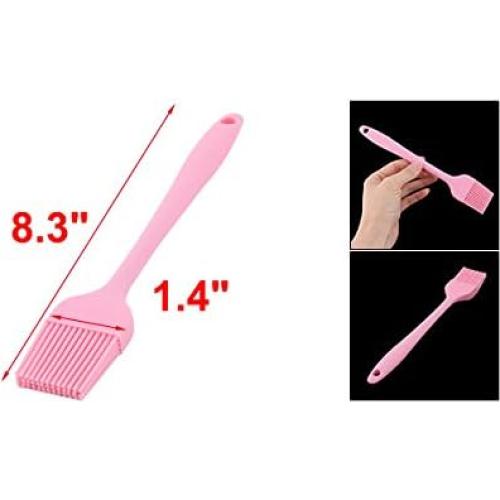 Pincel de Pastelería Silicona uxcell Rosa 21x3.5cm