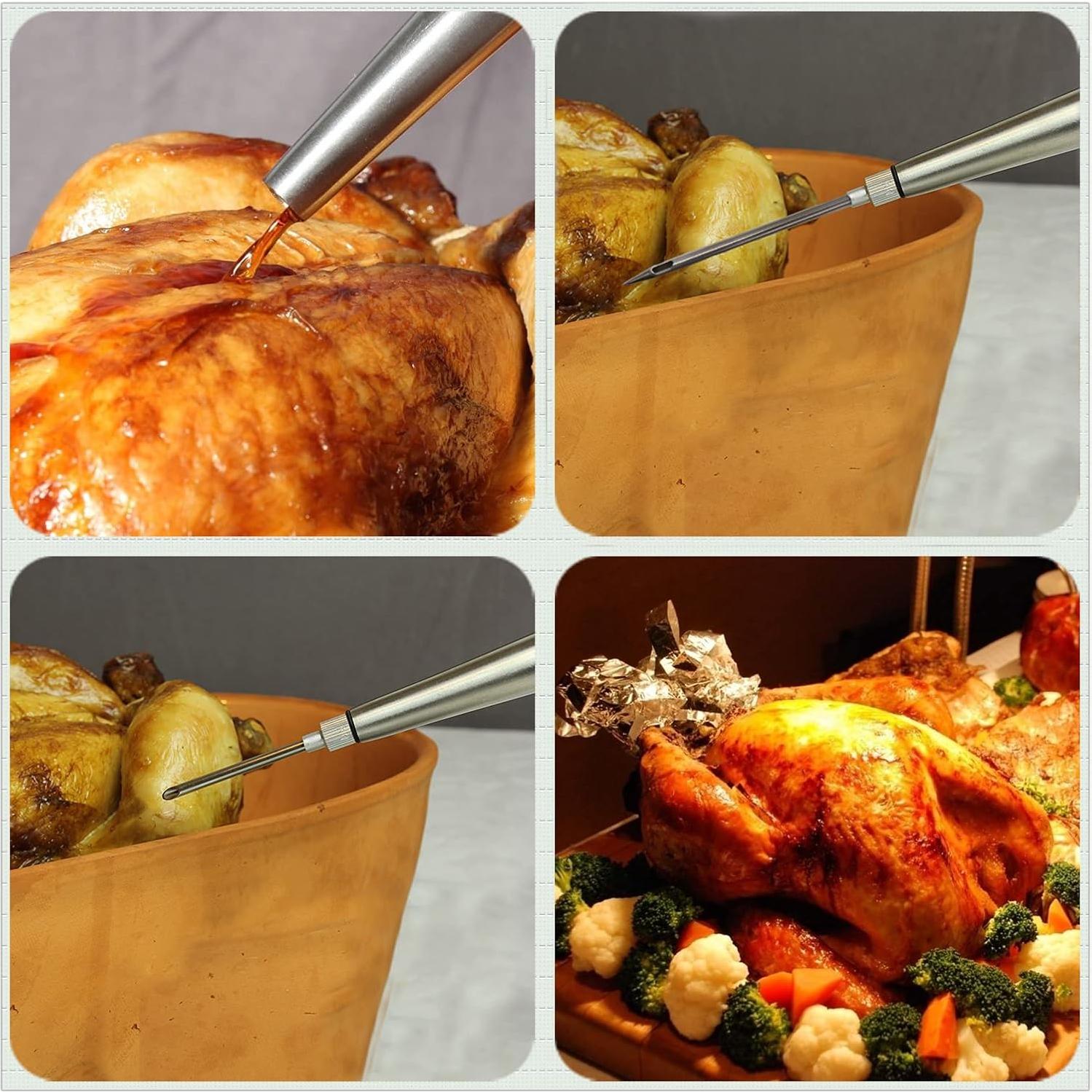 Set de Baster de Pavo KAYCROWN Acero Inoxidable con Brocha