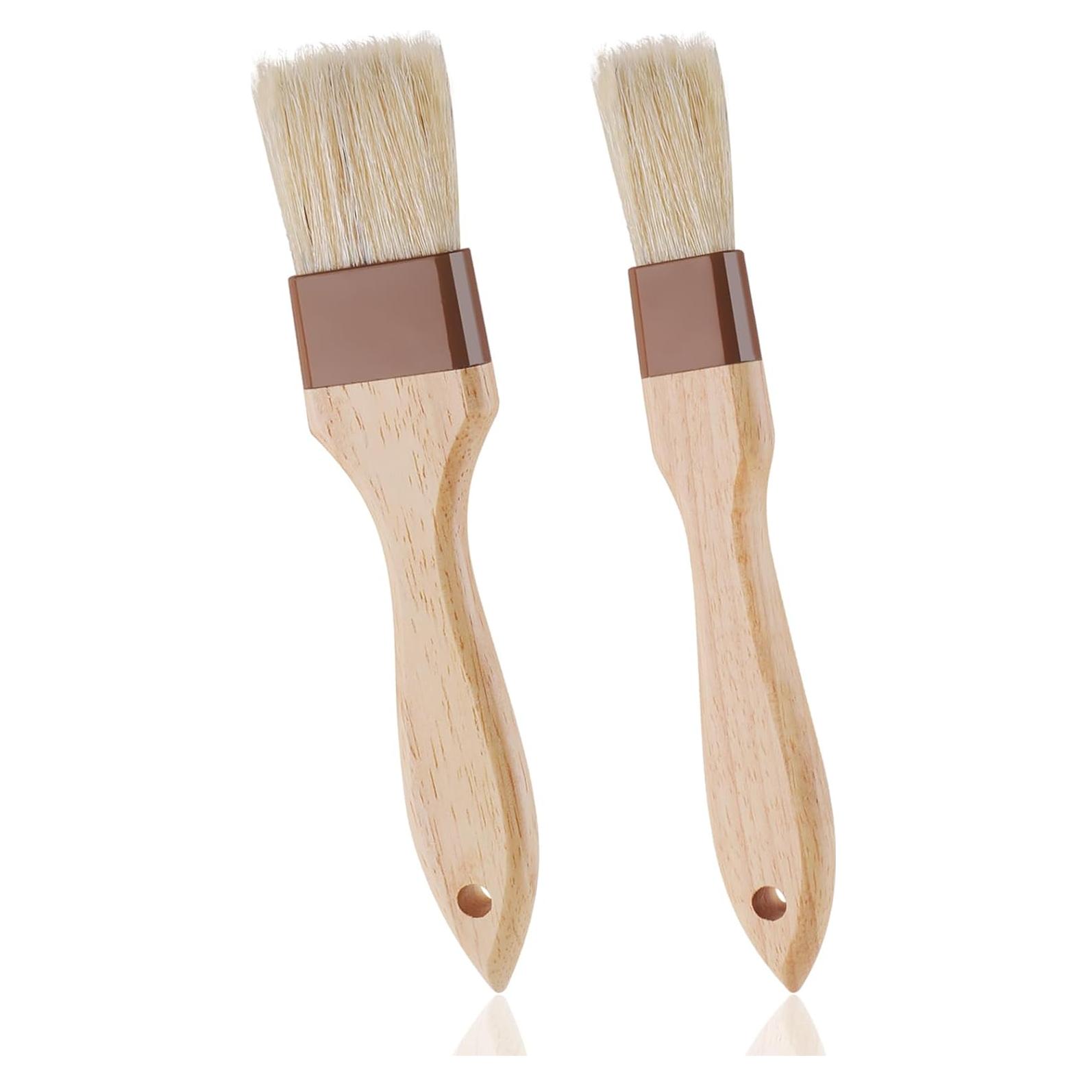Set de 2 Brochas de Pastelería MOWPOG - Cerda Natural 2.54 y 3.81 cm