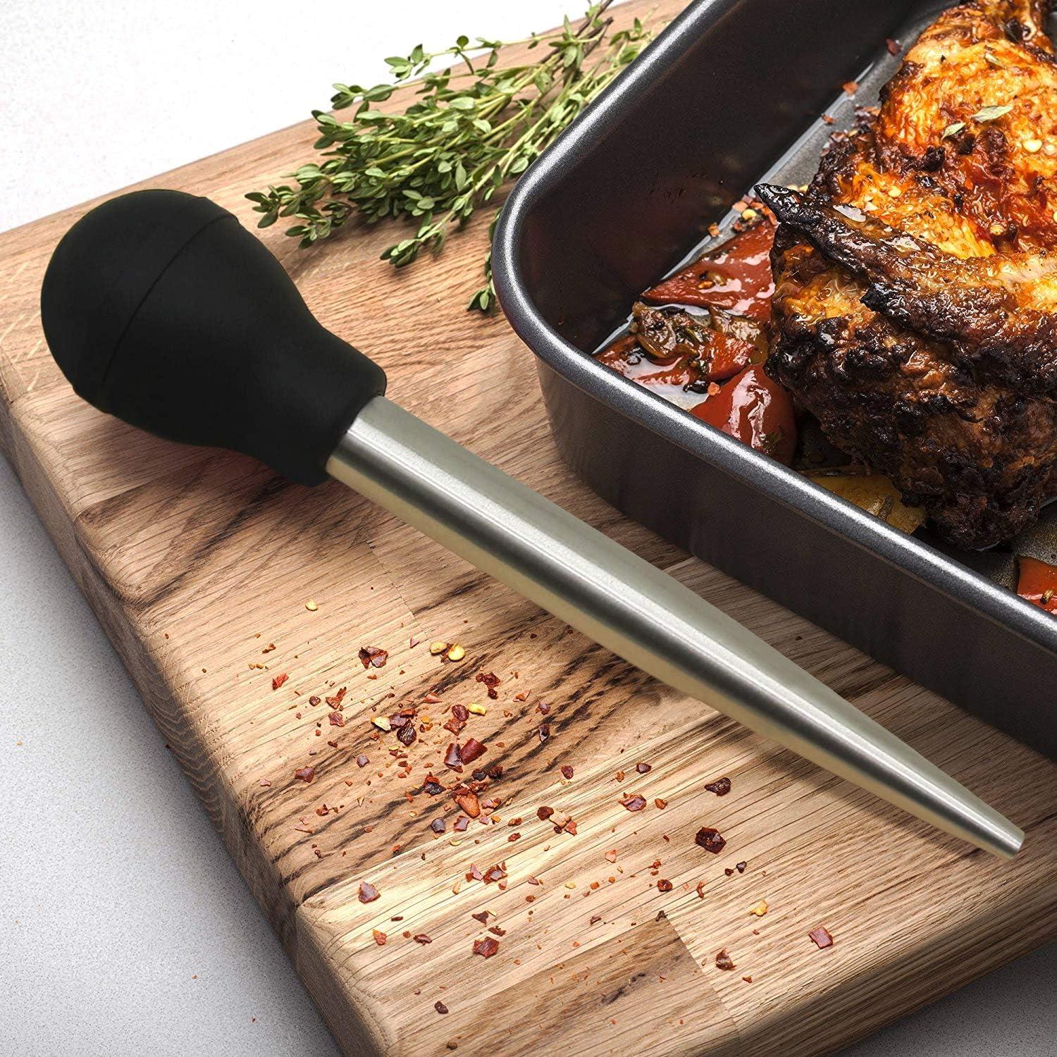 Baster de Pavo Acero Inoxidable Mejores Utensilios con Agujas