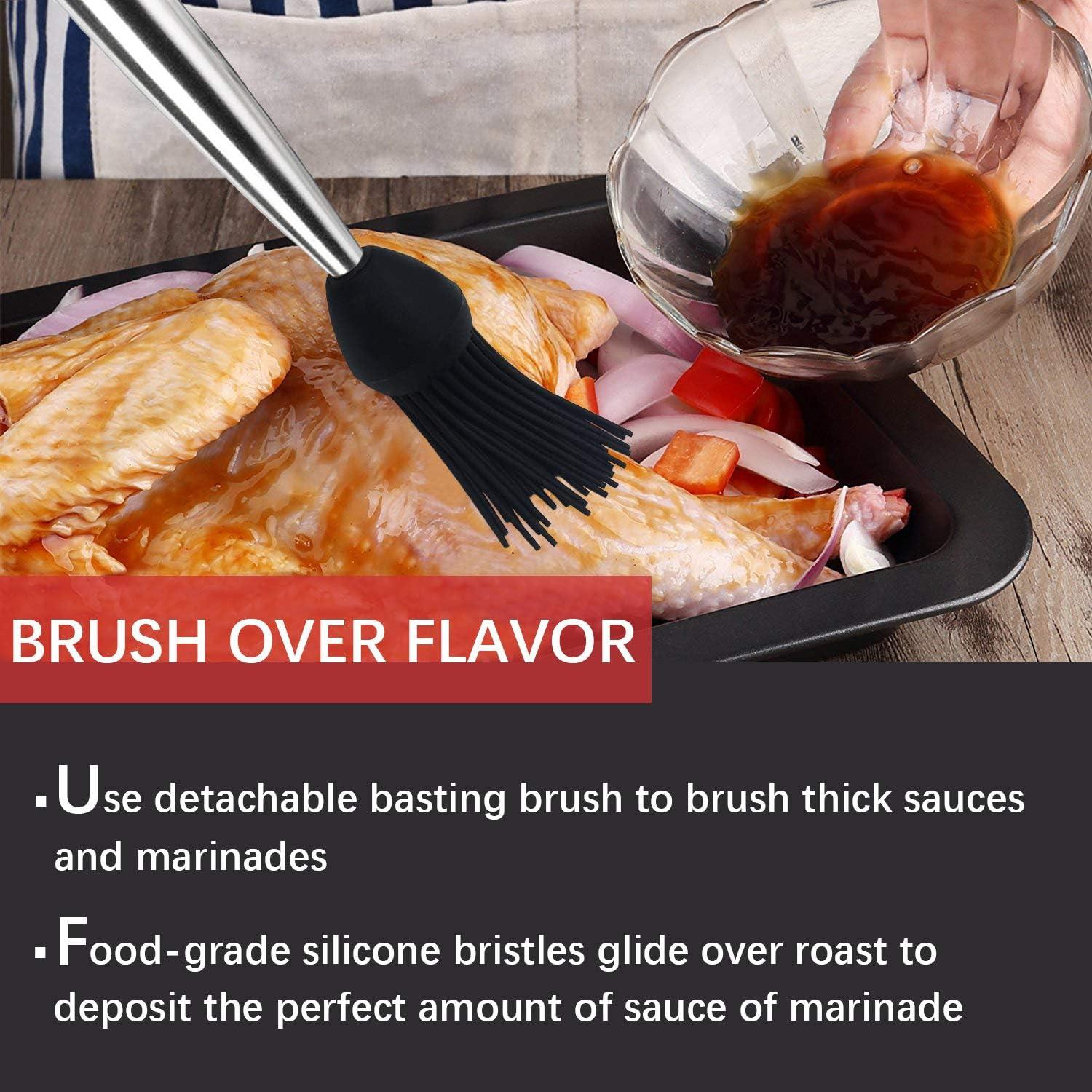 Baster de Pavo Acero Inoxidable Mejores Utensilios con Agujas