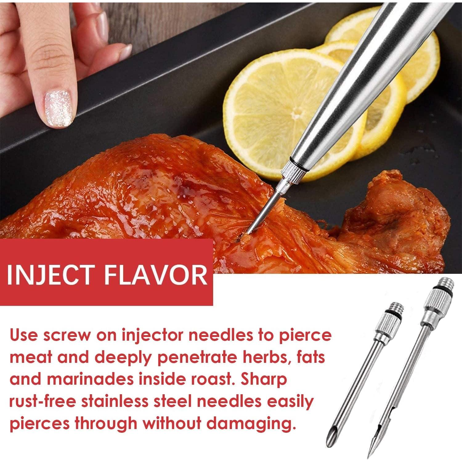 Baster de Pavo Acero Inoxidable Mejores Utensilios con Agujas