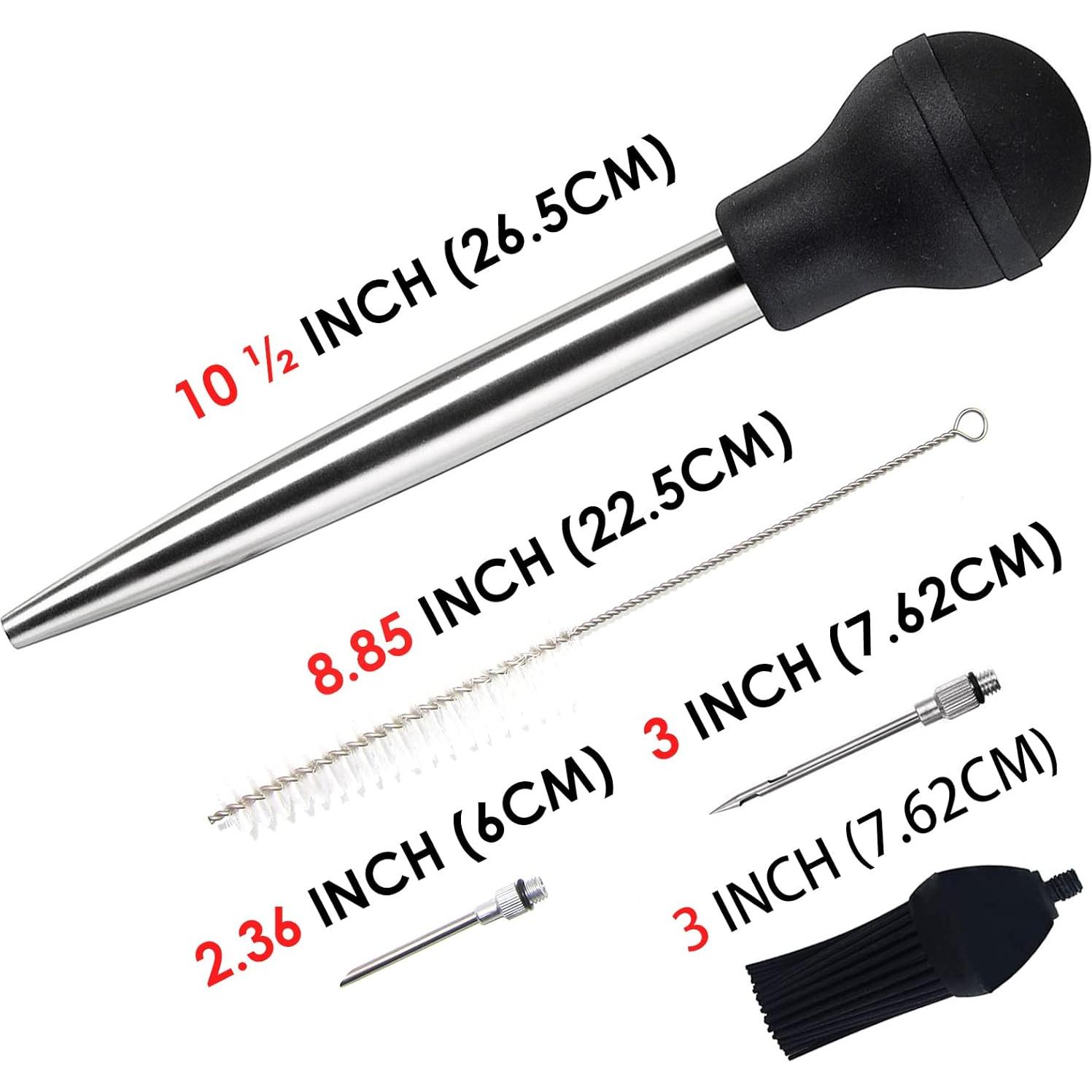 Baster de Pavo Acero Inoxidable Mejores Utensilios con Agujas