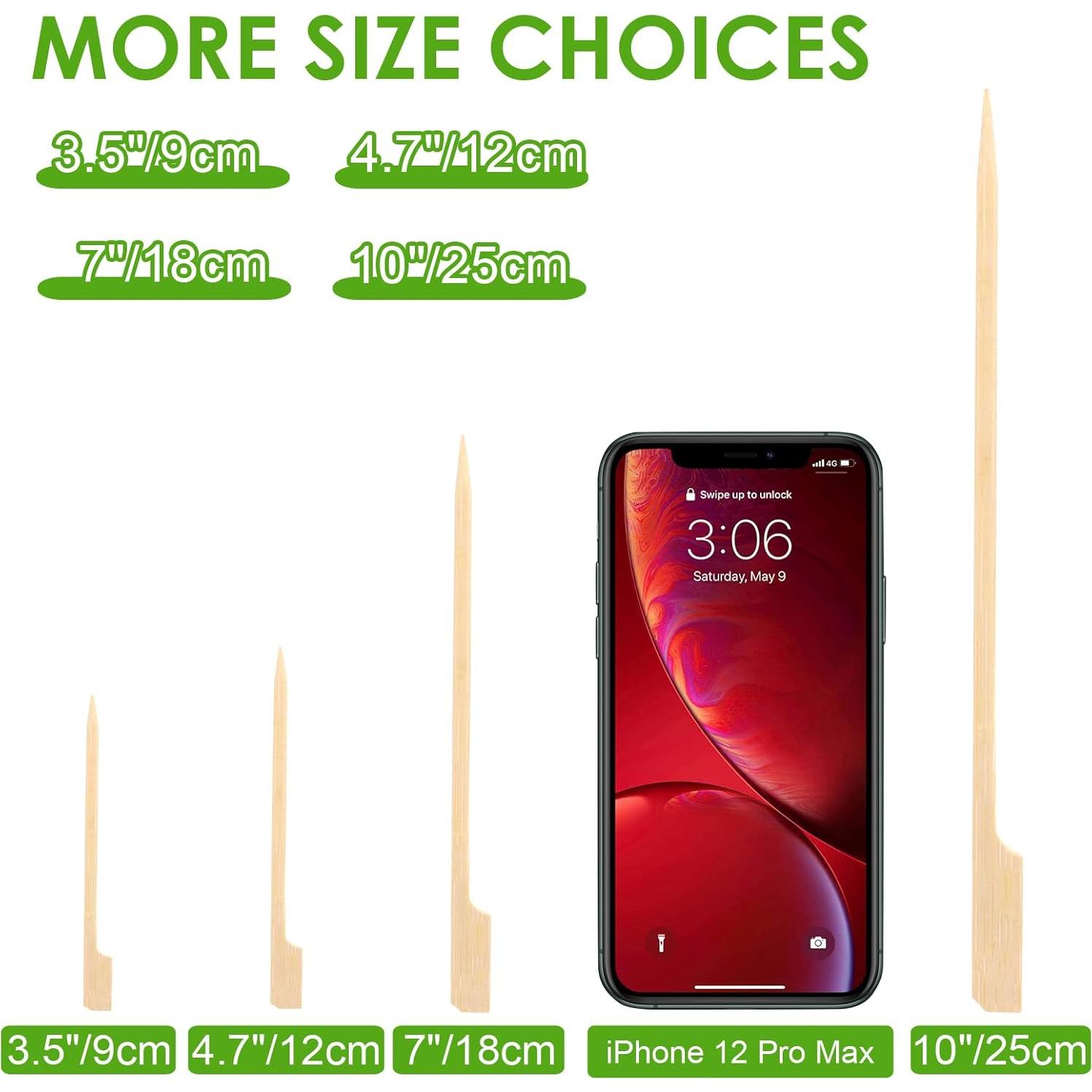 200 Pinchos de Bambú BBQStyle 11.9 cm Ecológicos para Aperitivos