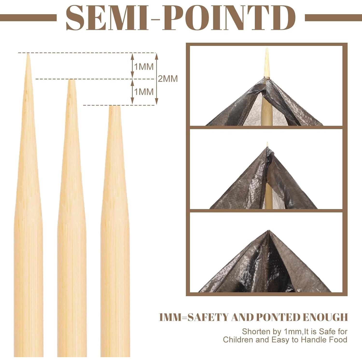 150 Palitos de Bambú para Asar Malvaviscos WSICSE 76 cm