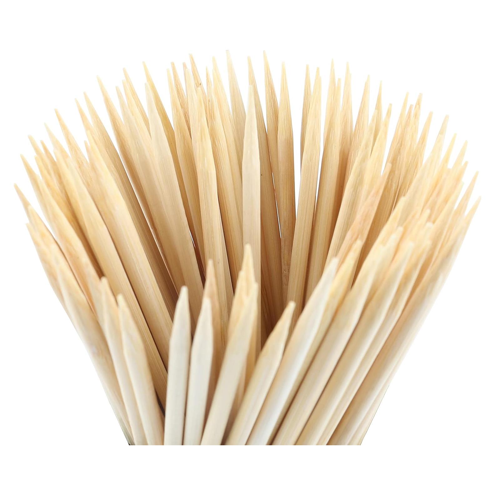 Pinchos de Bambú Natural DESIOLE 25.4cm 100Pcs para BBQ y Aperitivos