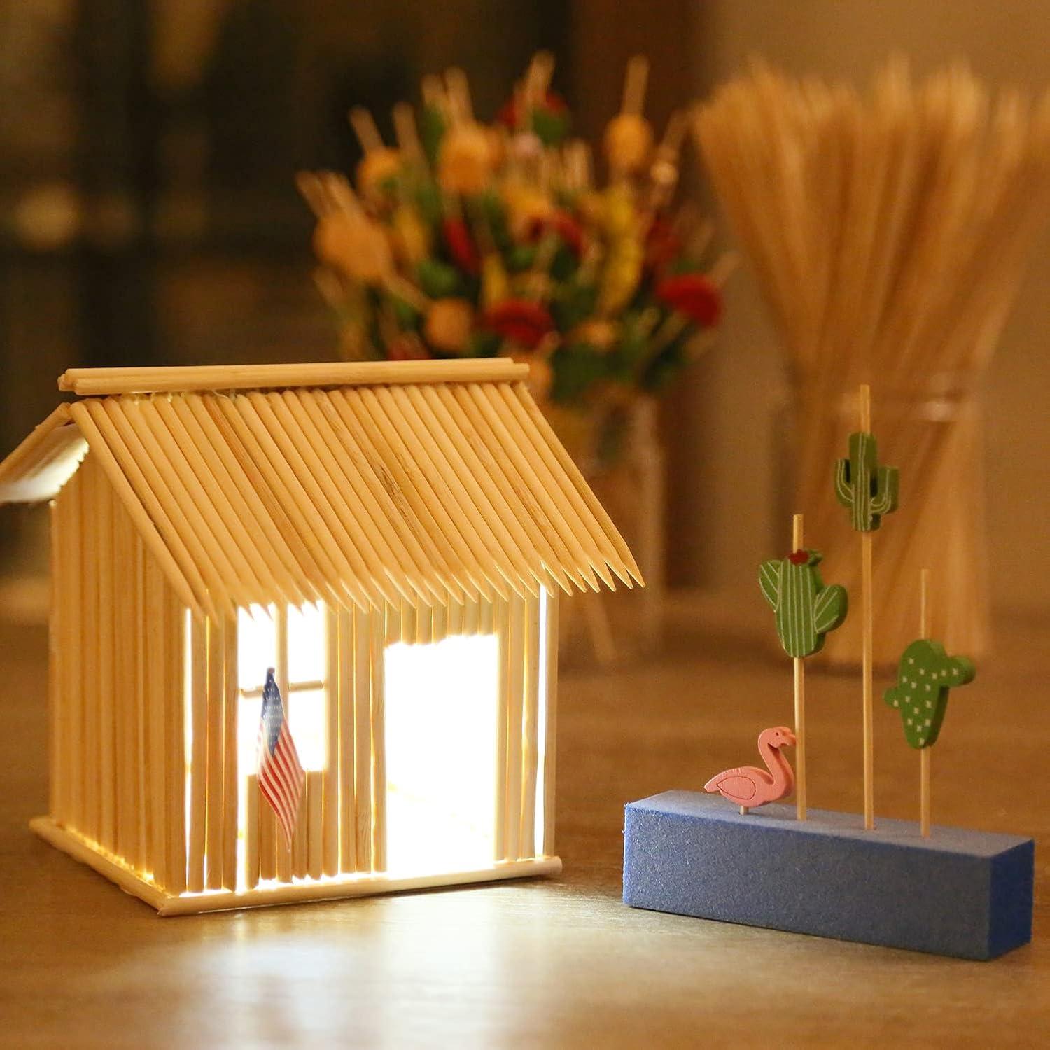 Pinchos de Bambú Natural 40cm (200 PCS) para BBQ y Fiesta