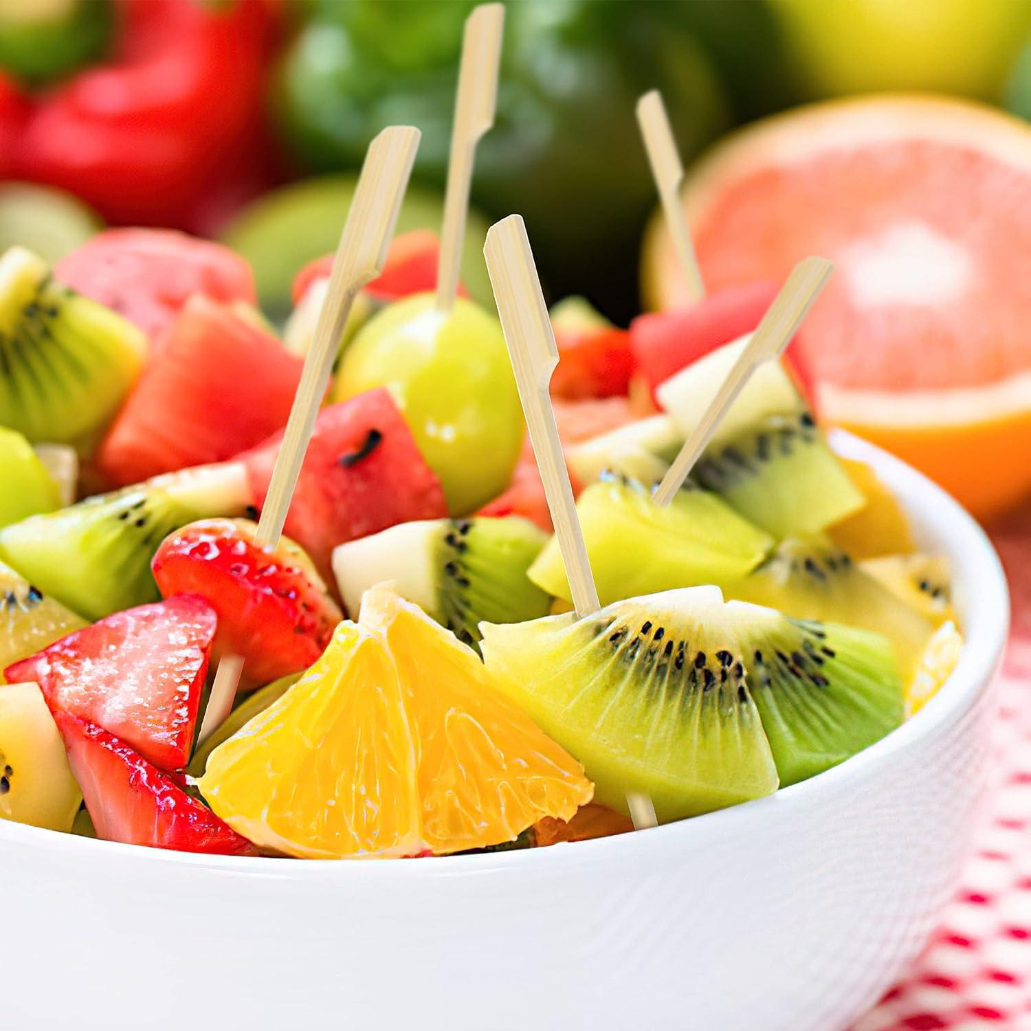 Pinchos de Bambú 100PCS 12cm MOLFUJ Palillos Aperitivo