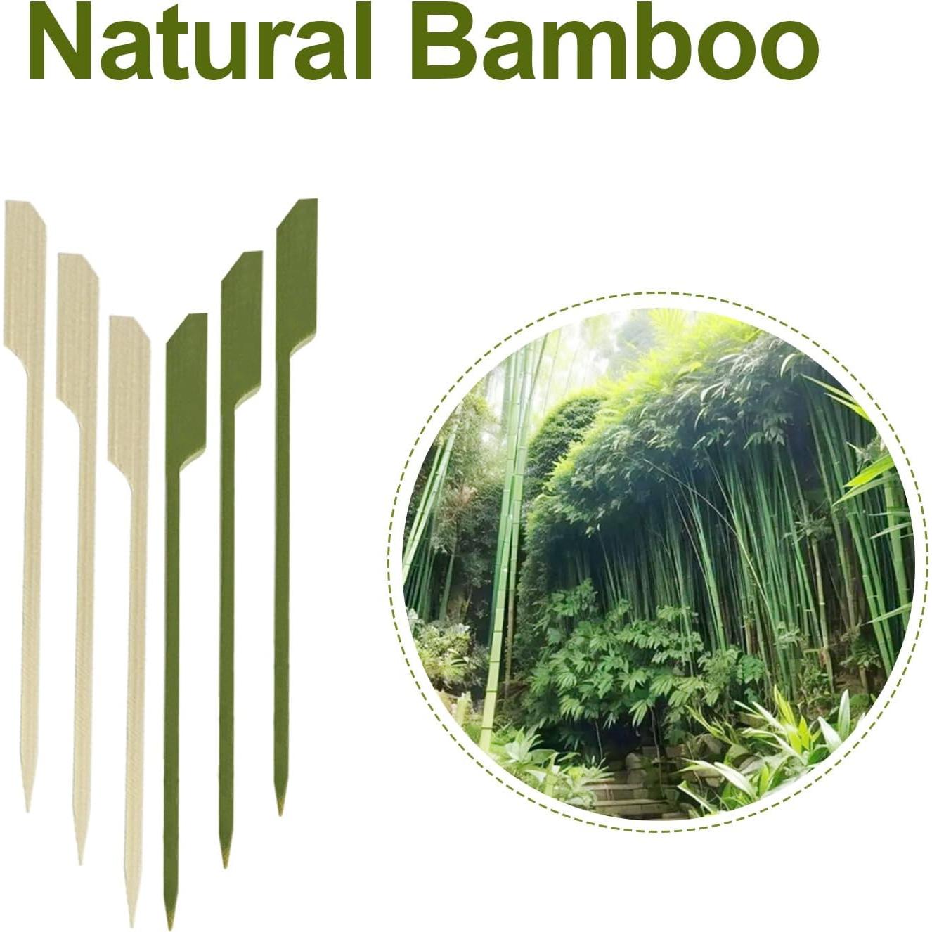 Brochetas de Bambú CrazyTerra 20.32 cm 60 Piezas Naturales