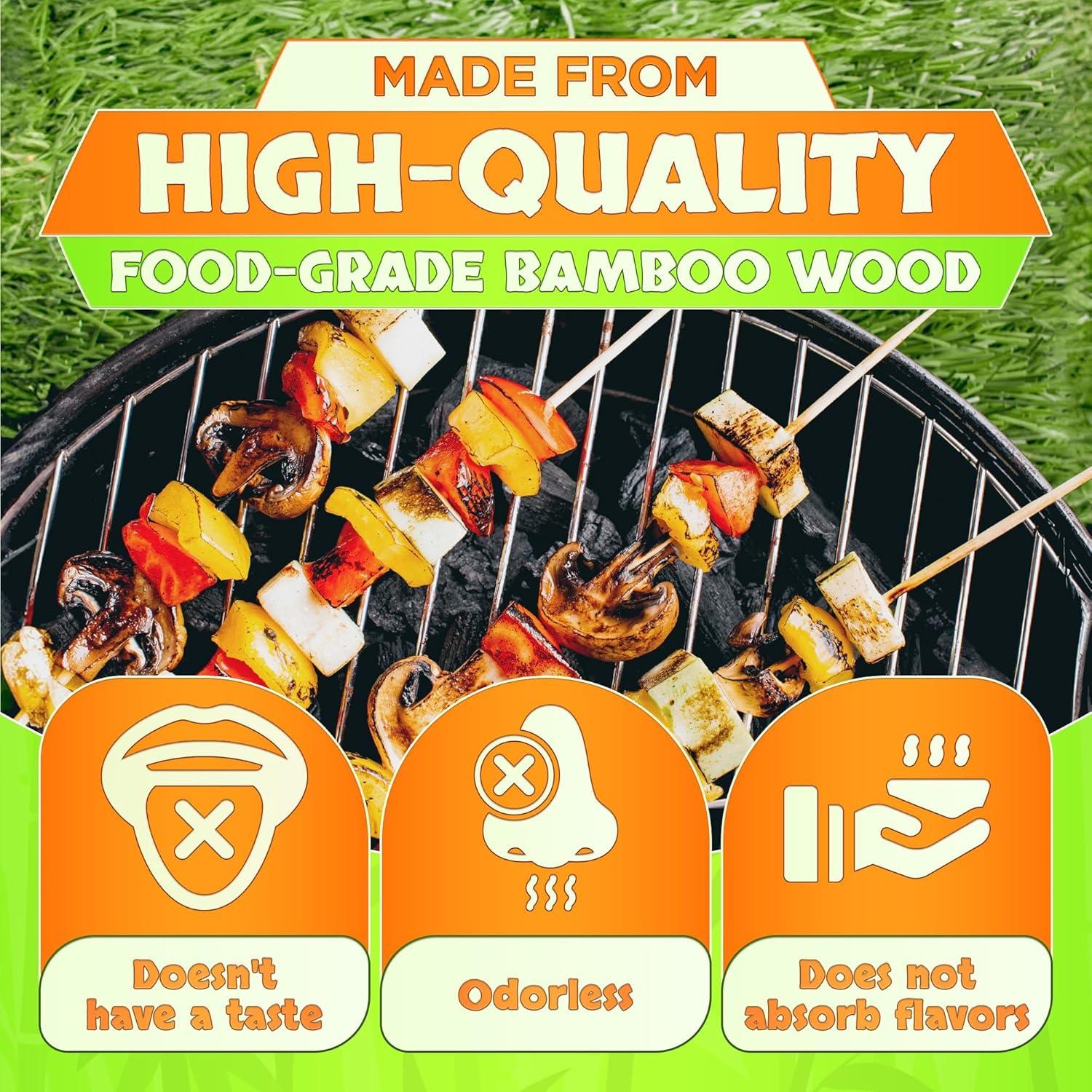 Juego de 100 Pinchos de Bambú Tesorrio 40.64 cm Ø4mm