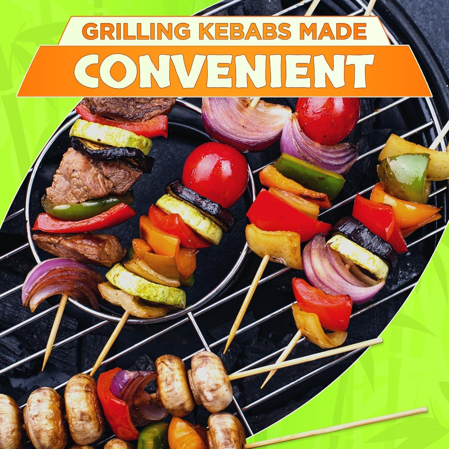 Juego de 100 Pinchos de Bambú Tesorrio 40.64 cm Ø4mm