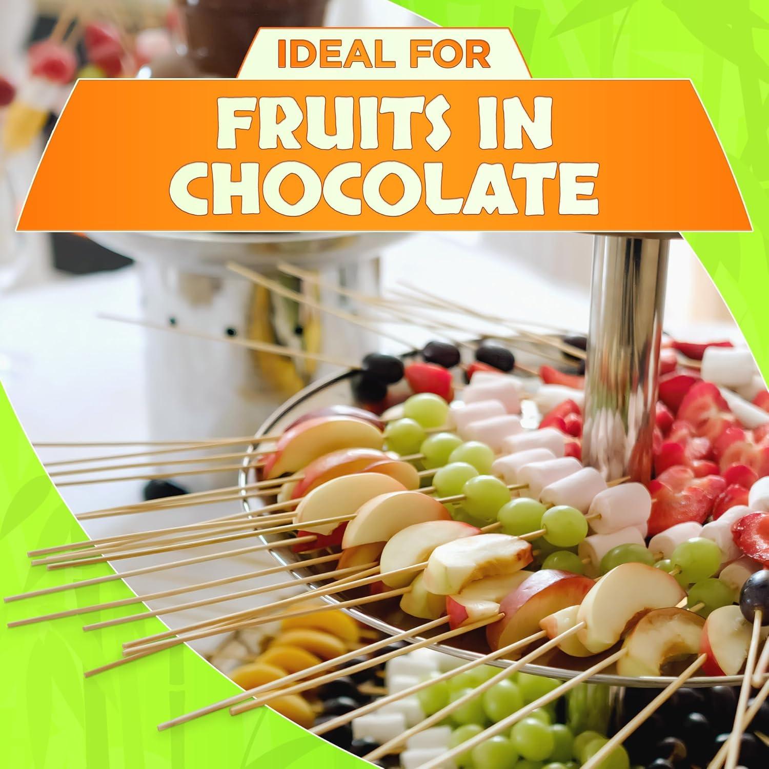 Juego de 100 Pinchos de Bambú Tesorrio 40.64 cm Ø4mm