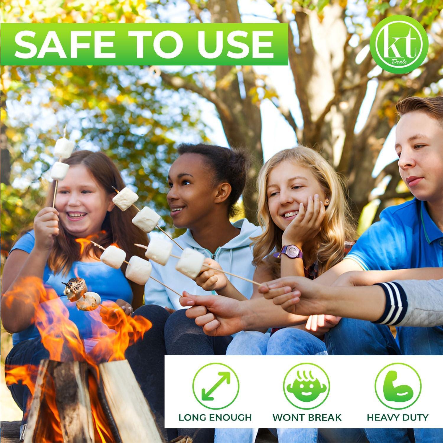 100 Palitos de Bambú 45.72 cm para BBQ y Manualidades KT Deals