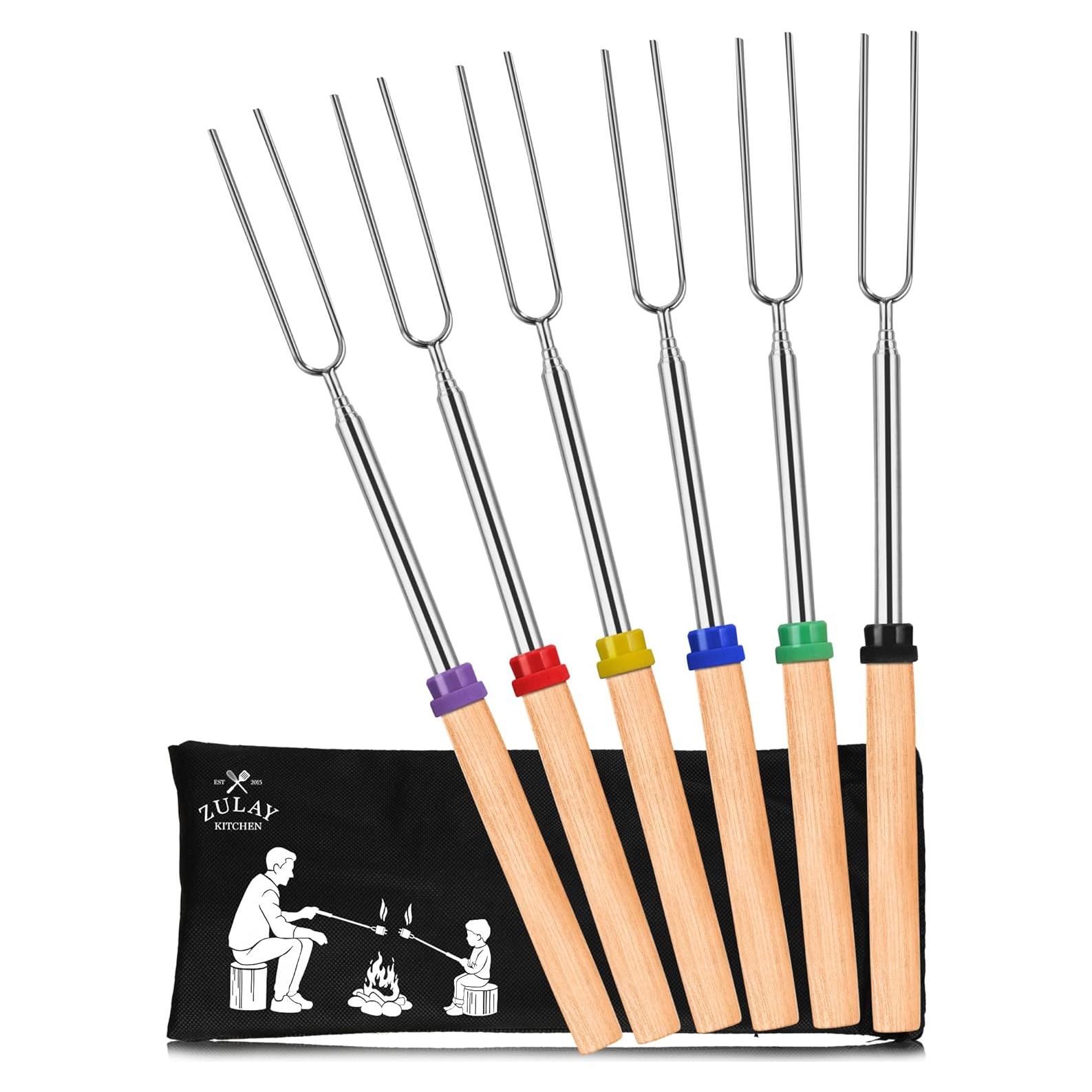 Paquete de 6 Palos Telescópicos Zulay Kitchen para S'mores