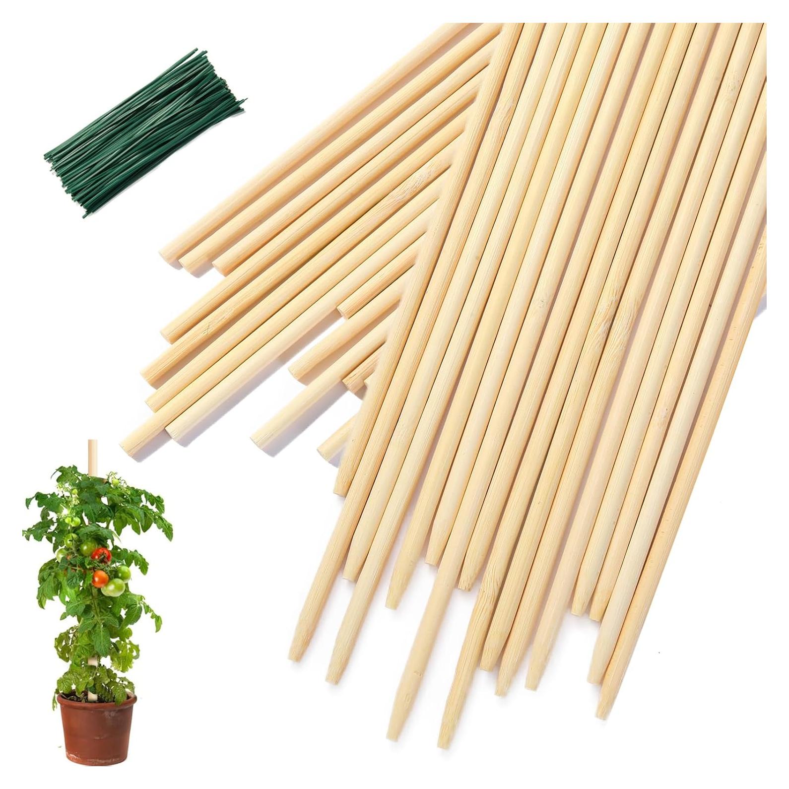Estacas de Bambú para Jardinería 45.72 cm - 40 PCS