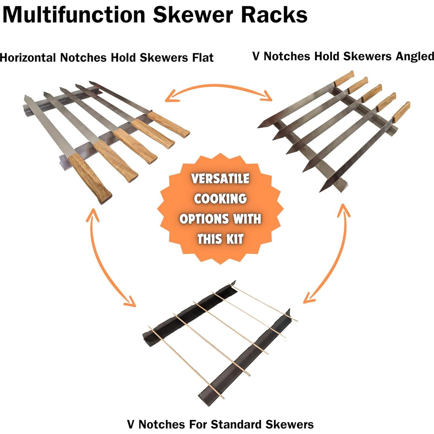 Kit de Brochetas de Acero Inoxidable HDMNDD - 5 Piezas