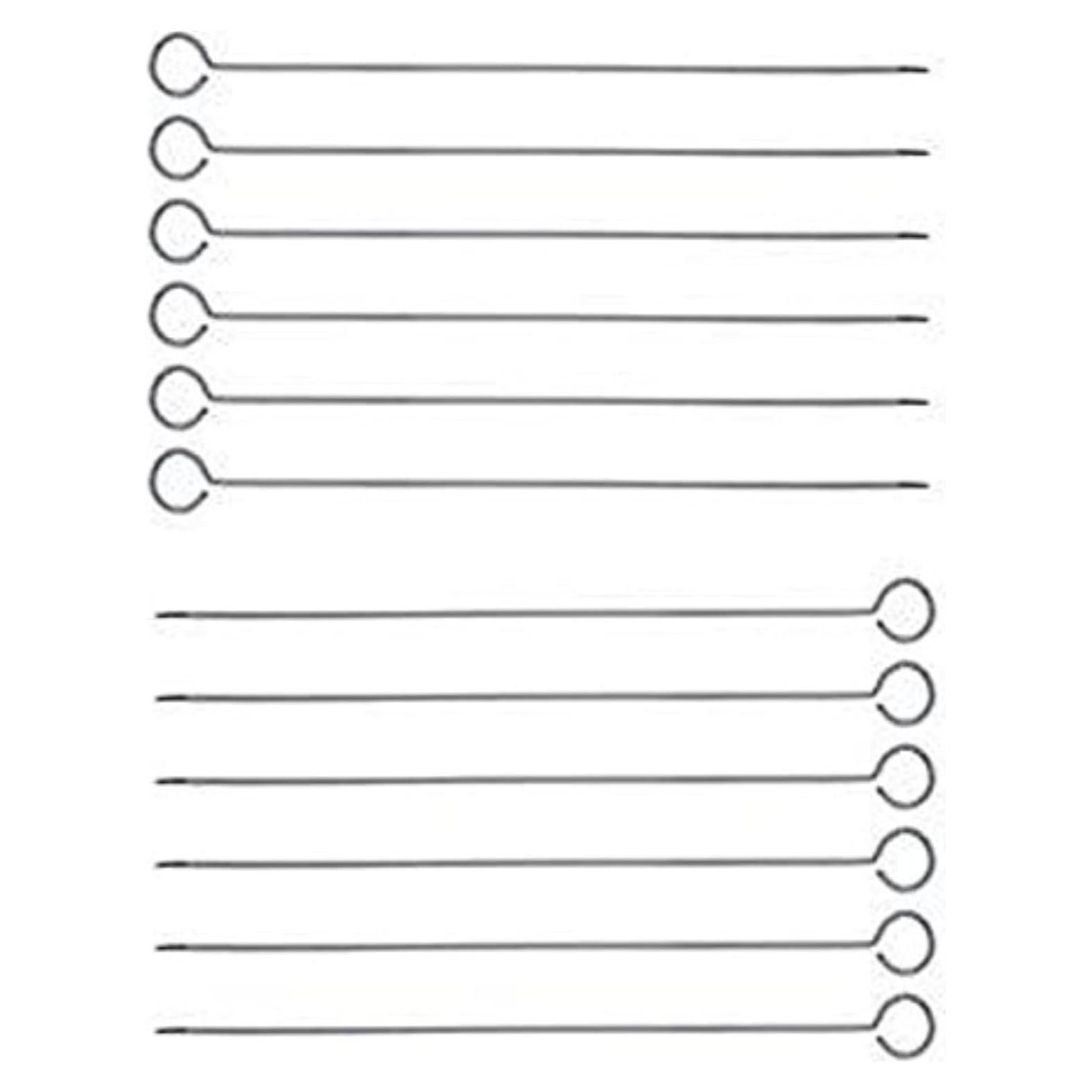 Pinchos de Kebab de Acero Inoxidable Great Credentials 30 cm - Set de 12