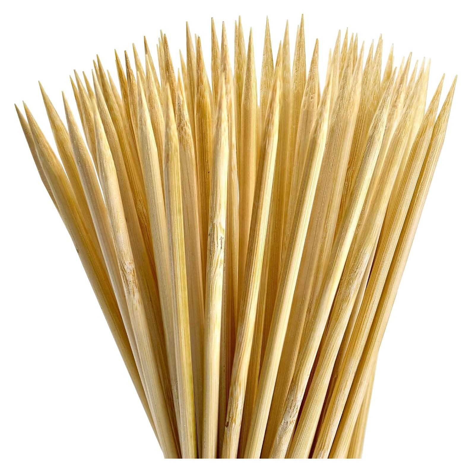 200 Pinchos de Bambú Natural 10 Pulgadas para BBQ Boesma