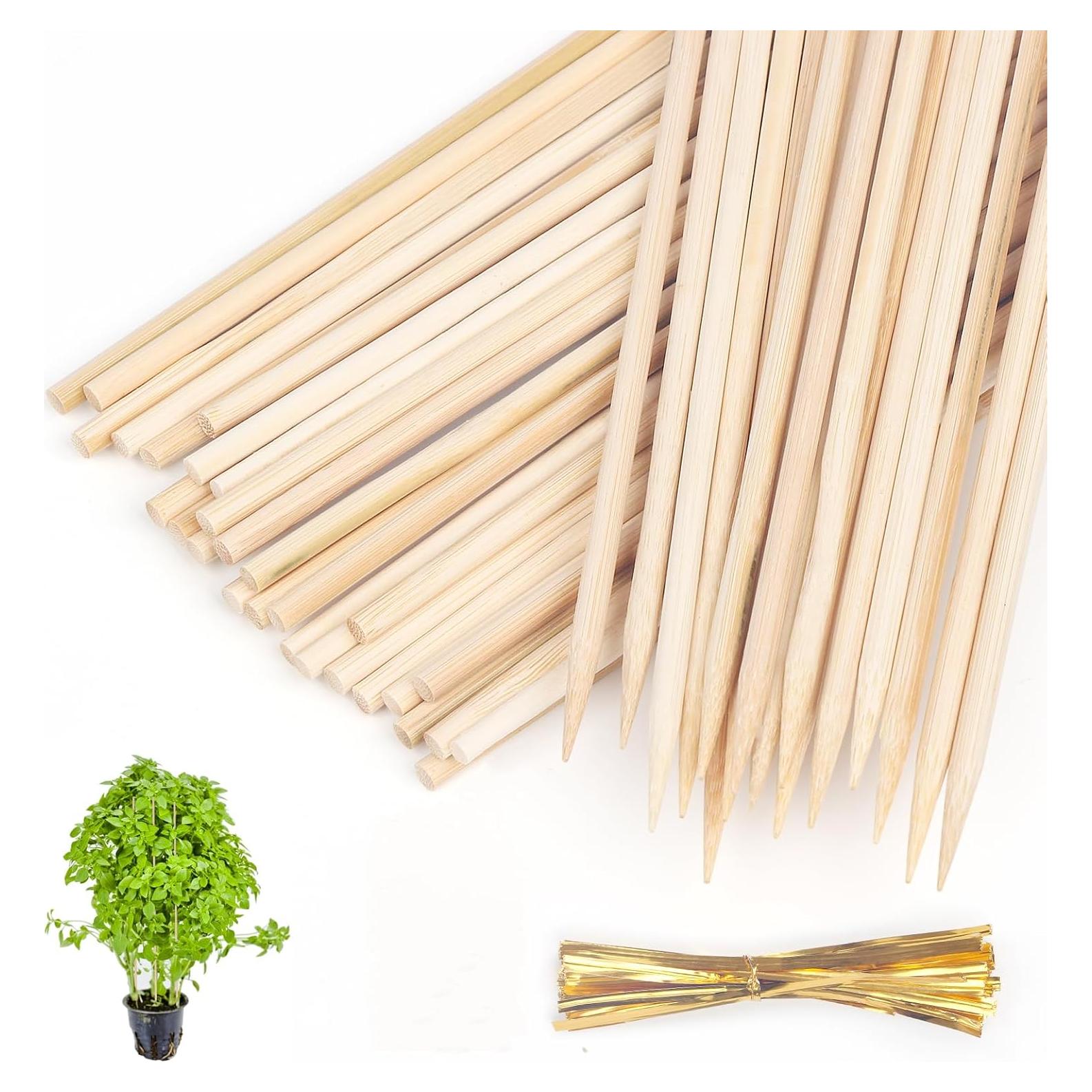 Paquete de 40 estacas de bambú Newflager 45.72 cm para jardinería