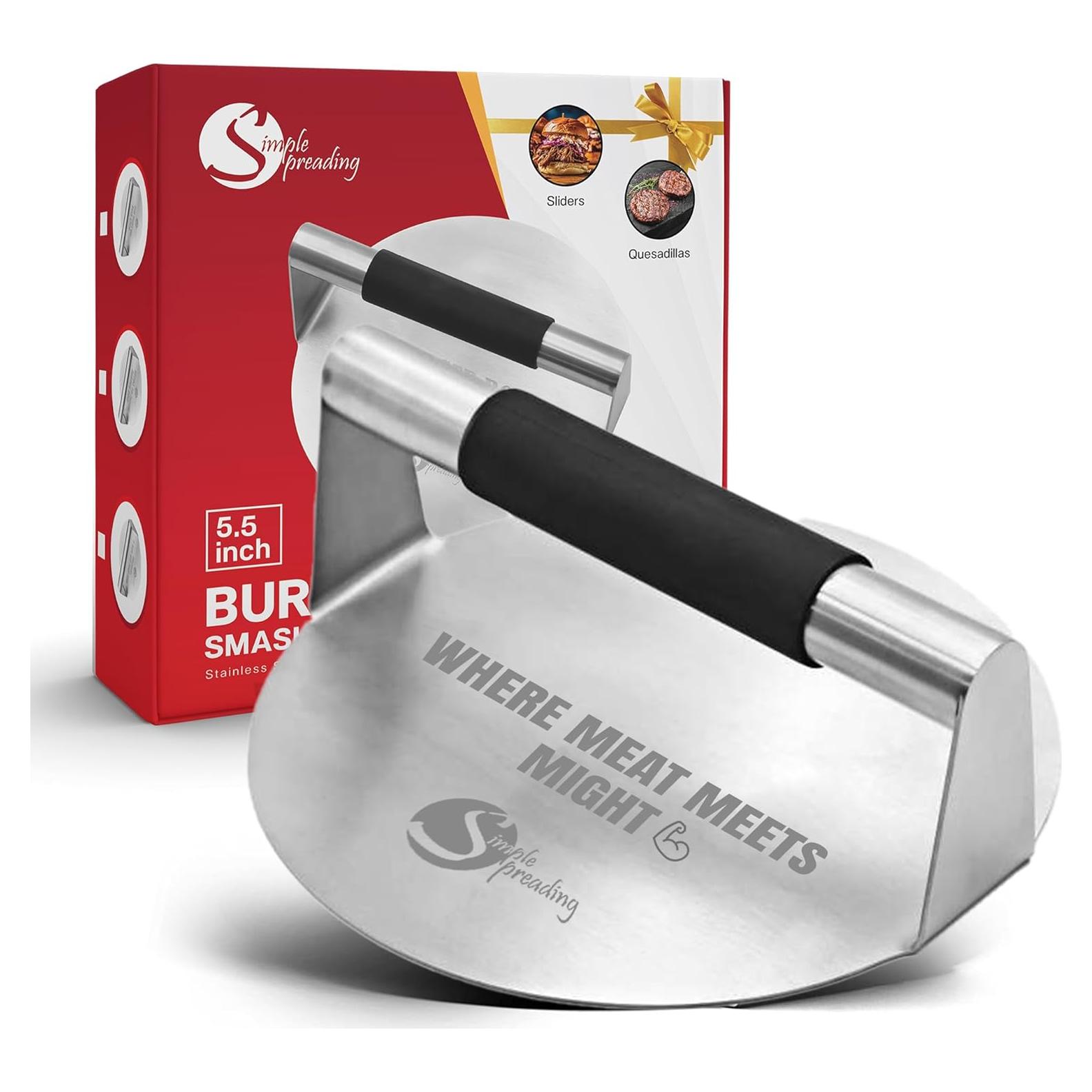 Prensa de Hamburguesas de Acero Inoxidable Simple 14 cm