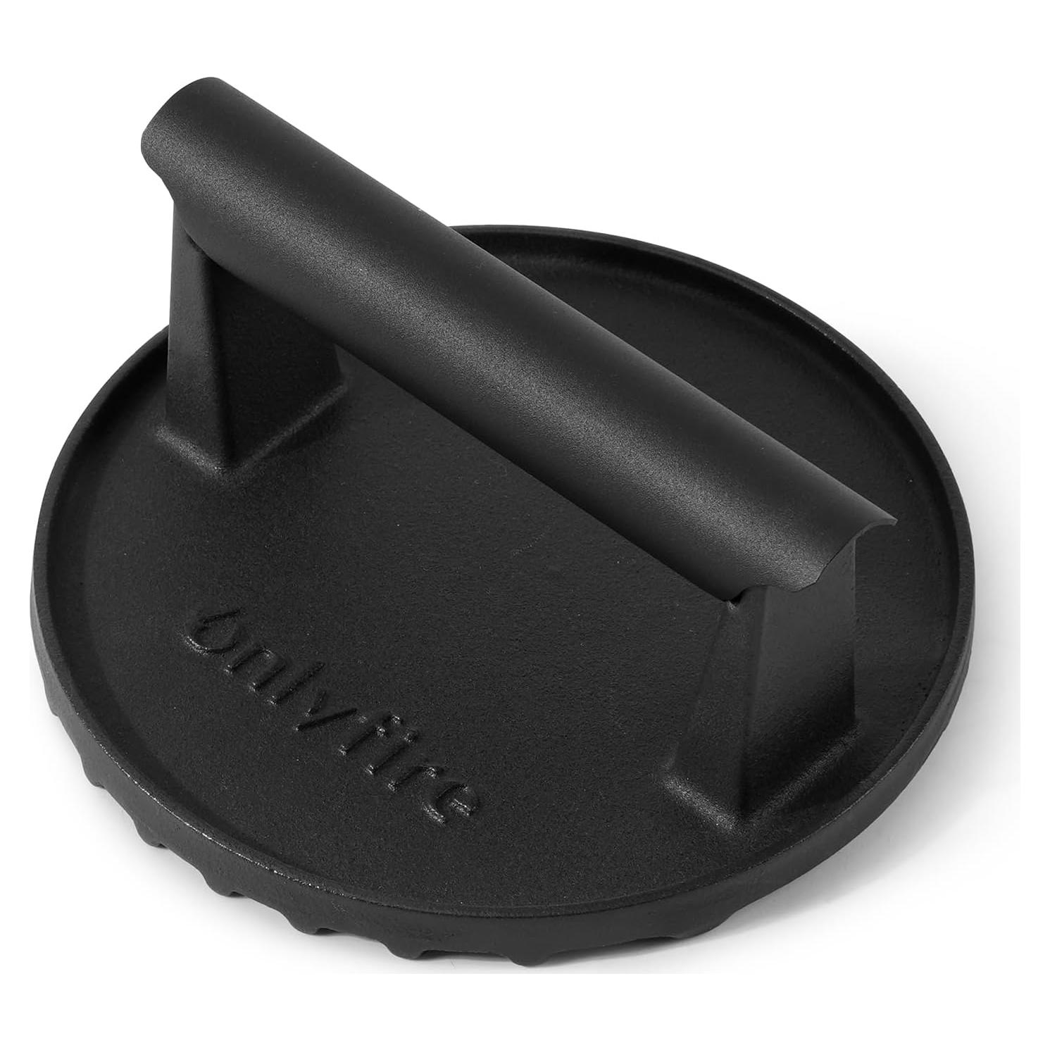 Prensa de Parrilla de Hierro Fundido Onlyfire 6" Antiadherente