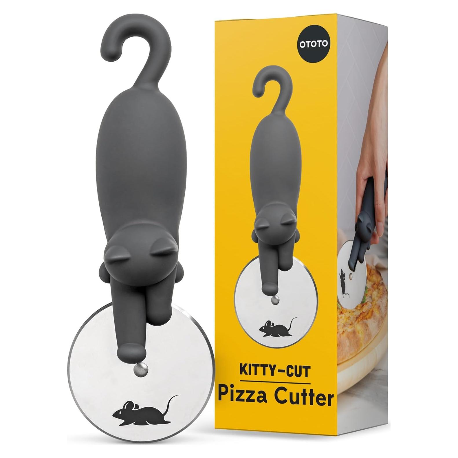 Cortador de Pizza OTOTO Kitty Cut - Acero Inoxidable, 21.8 cm