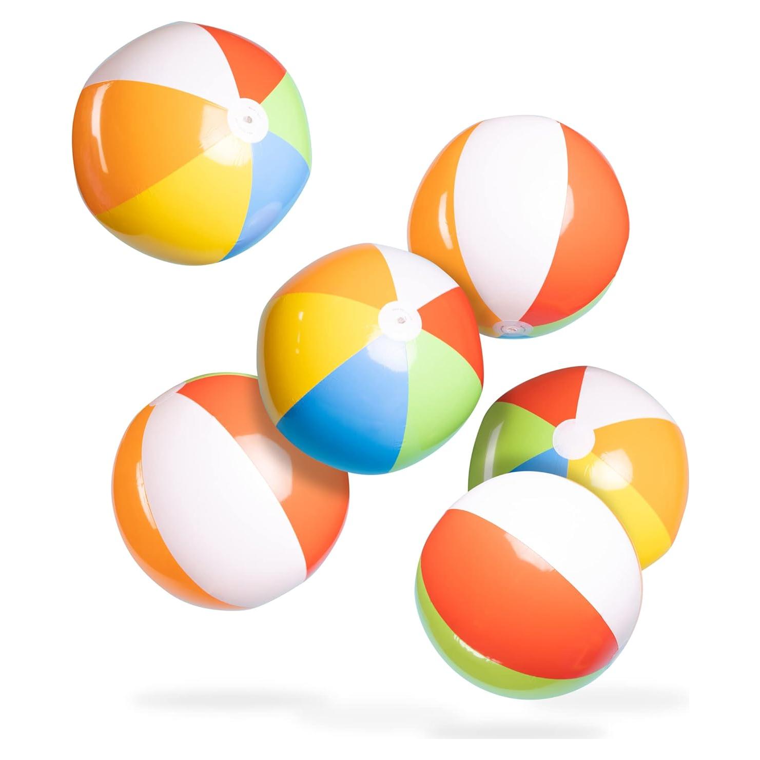 Pelotas de Playa Inflables Top Race Set de 6 Arcoíris
