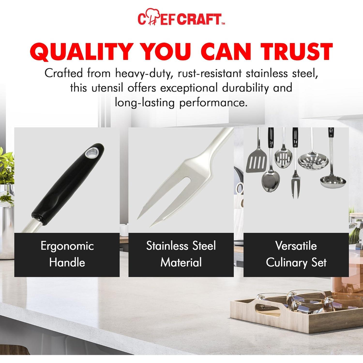 Tenedor de Cocina para Carne Chef Craft 30.5 cm Acero Inoxidable