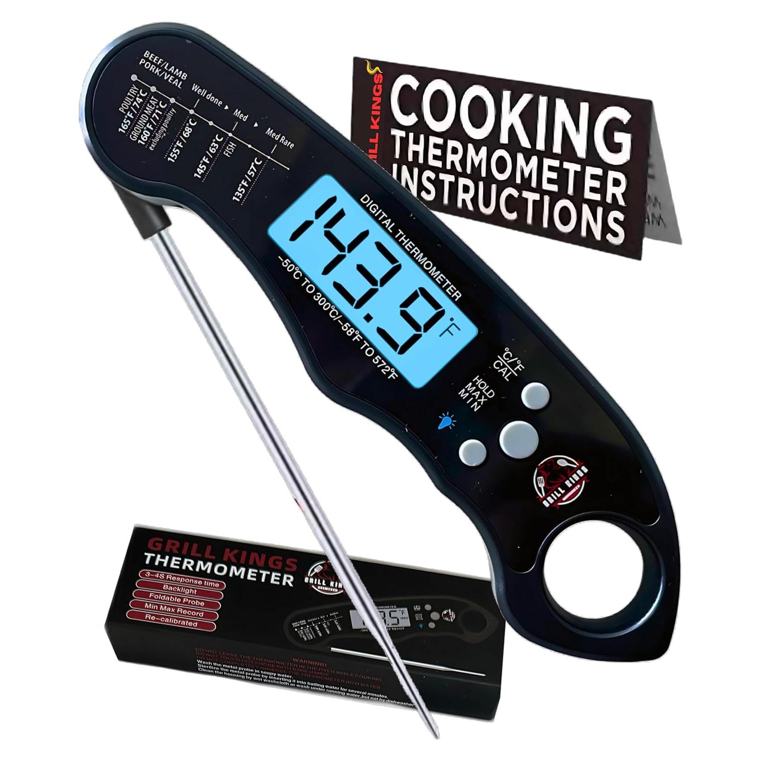 Termómetro Digital de Cocina Grill Kings - Instantáneo y Resistente al Agua