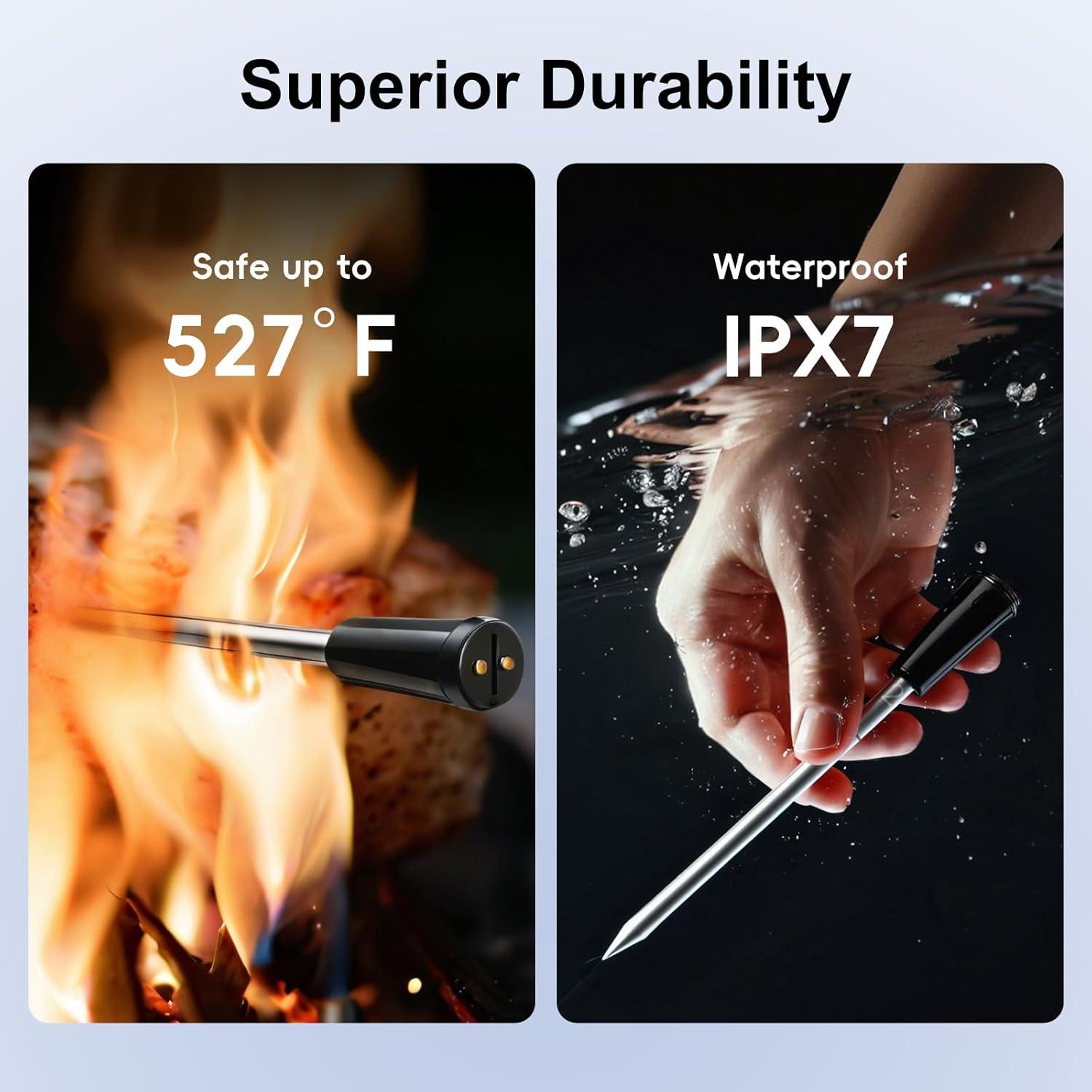 Termómetro de Carne Inalámbrico Bluetooth Newise BMT02 con 2 Probetas