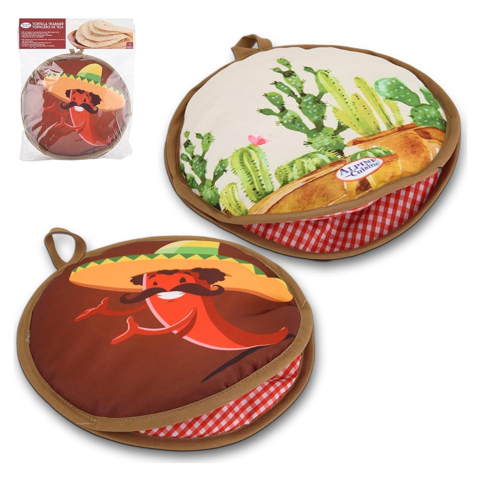 Calentador de Tortillas Alpine Cuisine 25 cm Aislado 2 Piezas
