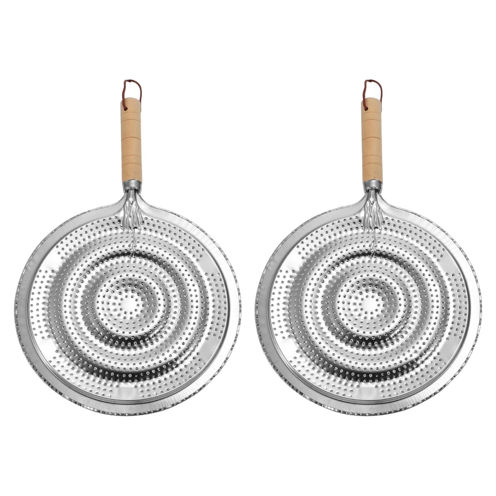 Calentador de Tortillas Luxshiny 2 Pcs con Mango de Madera