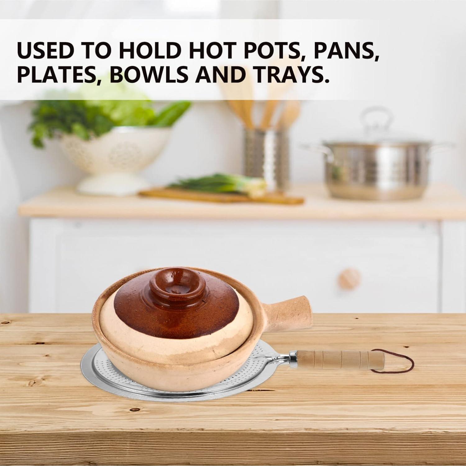 Calentador de Tortillas Luxshiny 2 Pcs con Mango de Madera