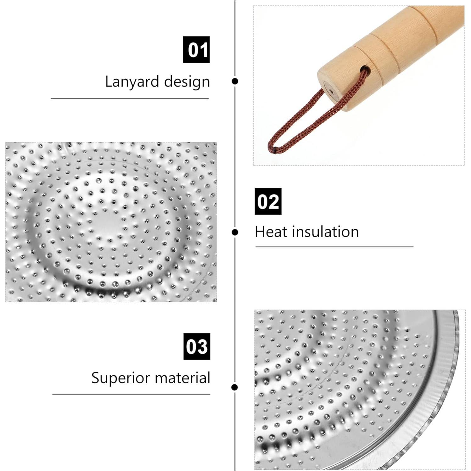 Calentador de Tortillas Luxshiny 2 Pcs con Mango de Madera