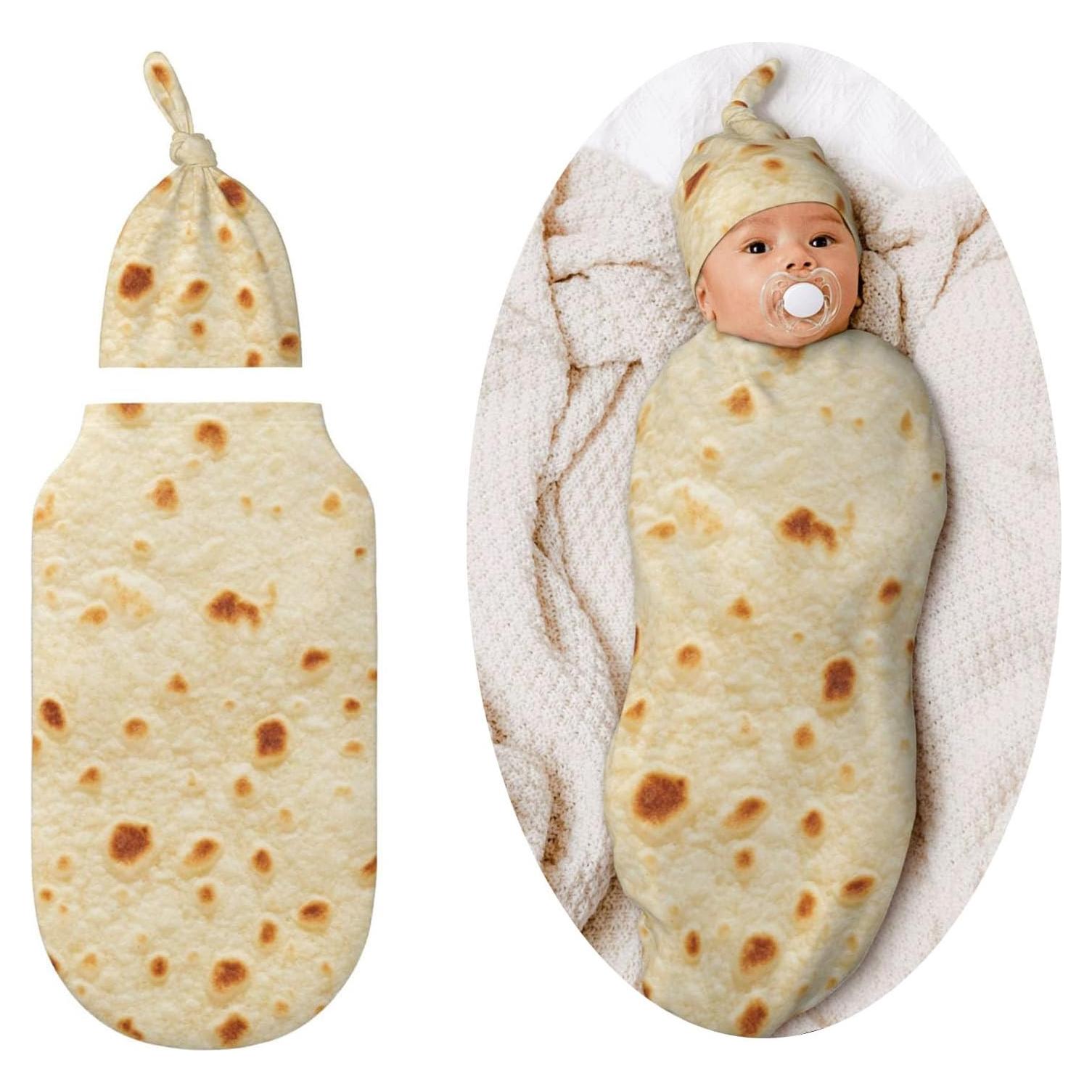 Manta de Envoltura para Bebé Figtihw Tortilla 29x53 cm